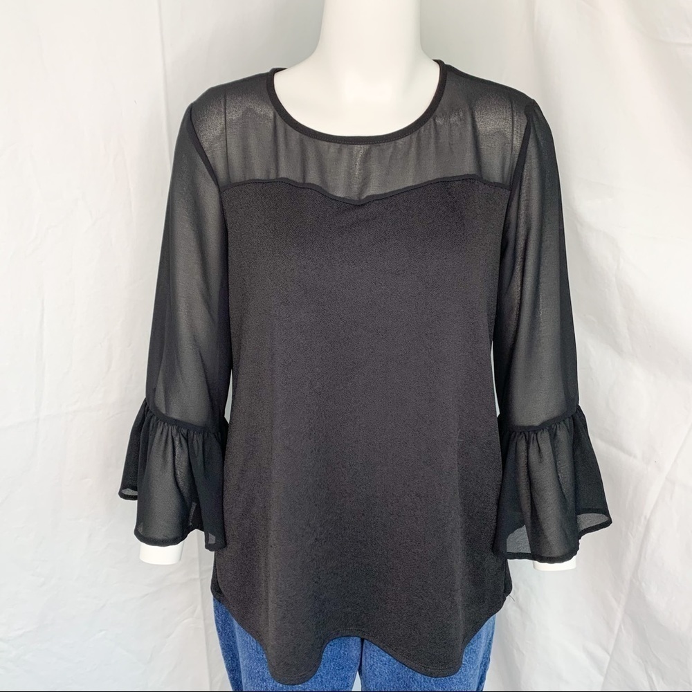 🦩2/$25 Faith and Joy / Ruffle Bell Sleeve Top